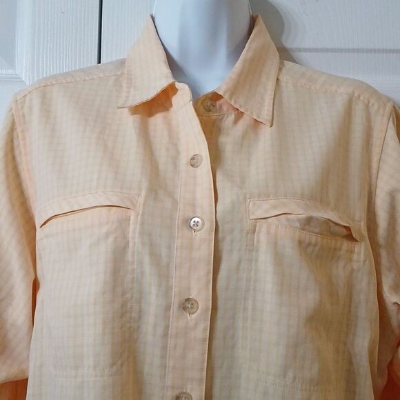ExOfficio Insect Shield insect repellent button down shirt long sleeve yellow L - Picture 3 of 6